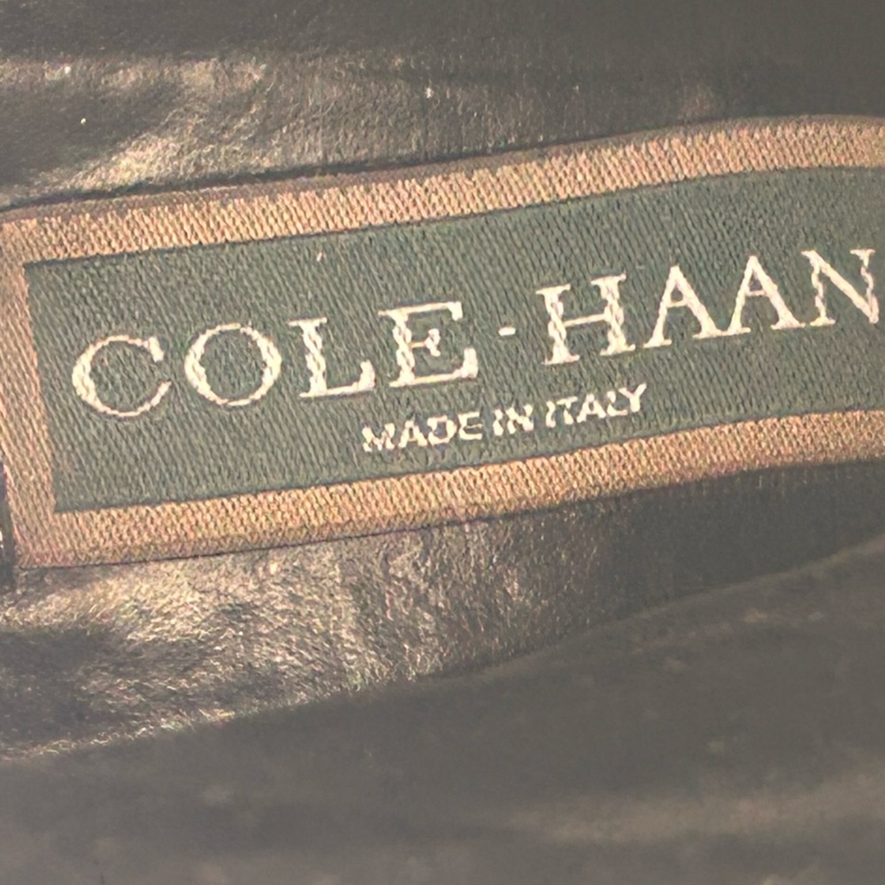 Cole Haan Black Leather Mid-Calf Boots - Picture 7 of 13